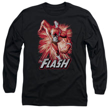 Load image into Gallery viewer, Jla Flash Red &amp; Gray Mens Long Sleeve Shirt Black Officially Licensed
