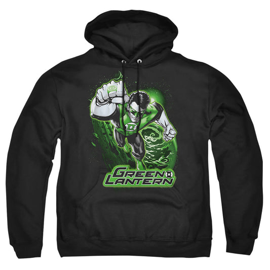 Justice League Of America Green Lantern Green &Amp; Gray Mens Hoodie Black