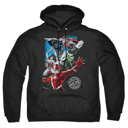Justice League Of America Galactic Attack Mens Hoodie Black
