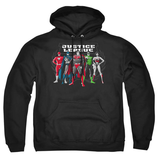 Justice League Of America The Big Five Mens Hoodie Black