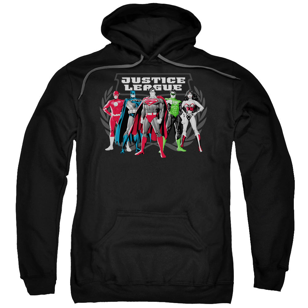 Justice League the Big Five Mens Hoodie Black