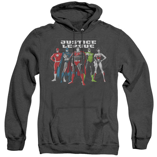 Justice League Of America The Big Five Heather Mens Hoodie Black