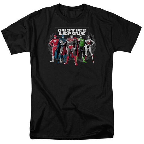Justice League Of America The Big Five Mens T Shirt Black