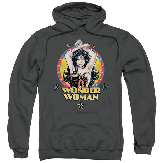 Justice League Powerful Woman Mens Hoodie Charcoal
