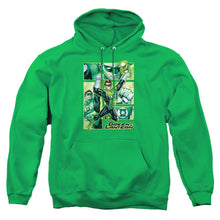 Load image into Gallery viewer, Justice League Of America Green Lantern Panels Mens Hoodie Kelly Green
