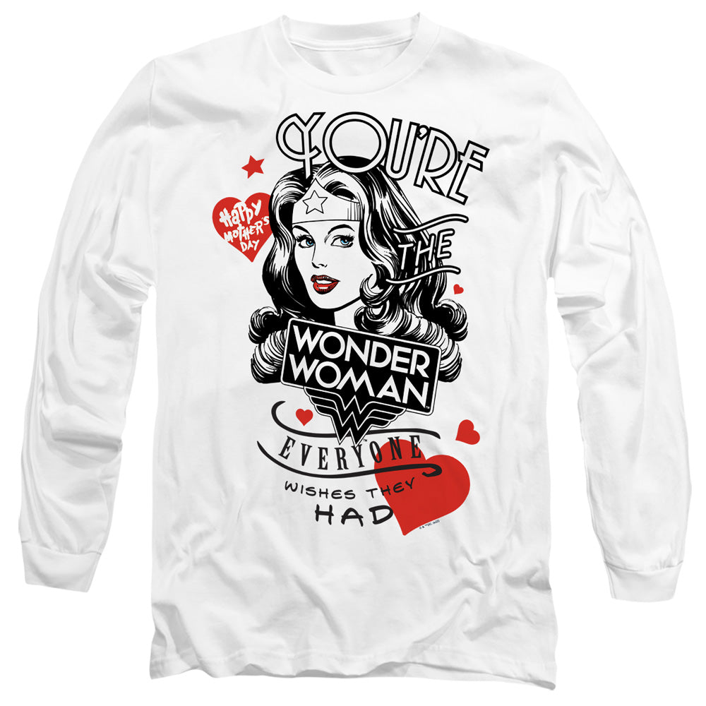 Justice League Core Everyone Wishes Mens Long Sleeve Shirt White Officially Licensed