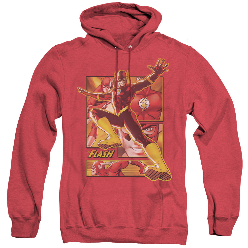 Justice League Of America Flash Heather Mens Hoodie Red