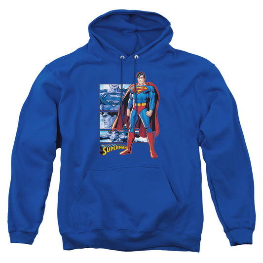 Justice League Of America Superman Panels Mens Hoodie Royal