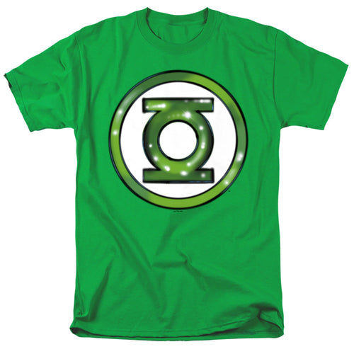 Justice League Green Lantern Airbrush Logo Mens T Shirt Kelly Green