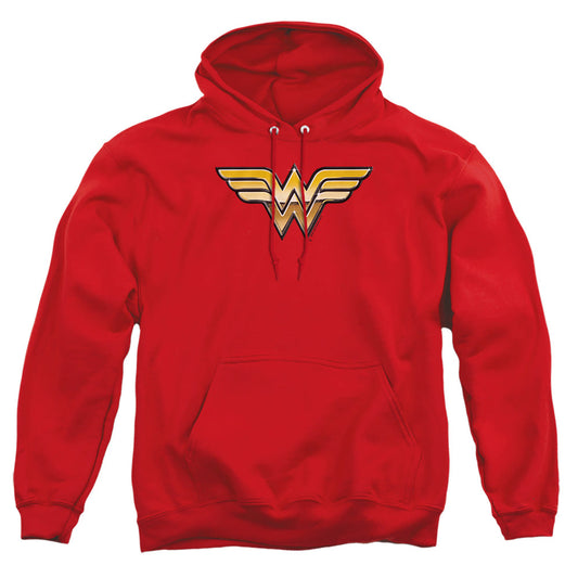 Justice League Of America Golden Mens Hoodie Red