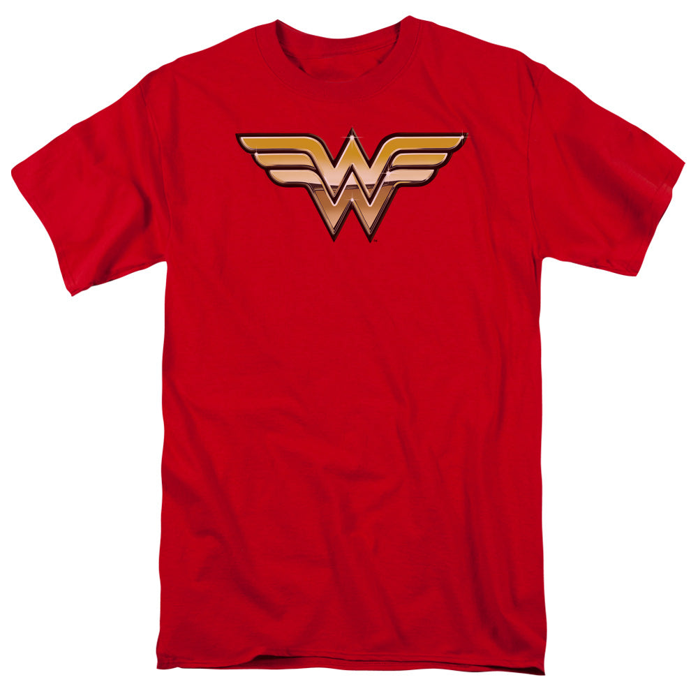 Justice League Of America Golden Mens T Shirt Red