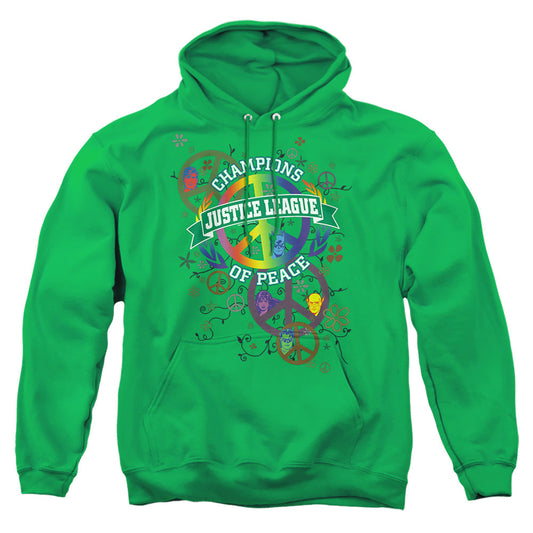 Justice League Of America Peace League Mens Hoodie Kelly Green