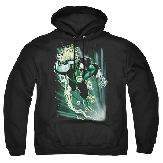 Justice League Of America Emerald Energy Mens Hoodie Black