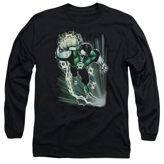 Justice League Emerald Energy Mens Long Sleeve Shirt Black
