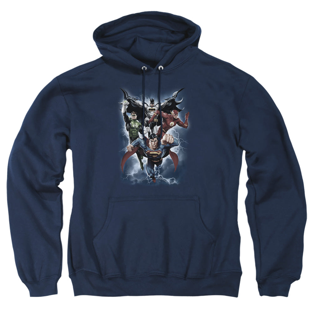 Justice League Of America The Coming Storm Mens Hoodie Navy
