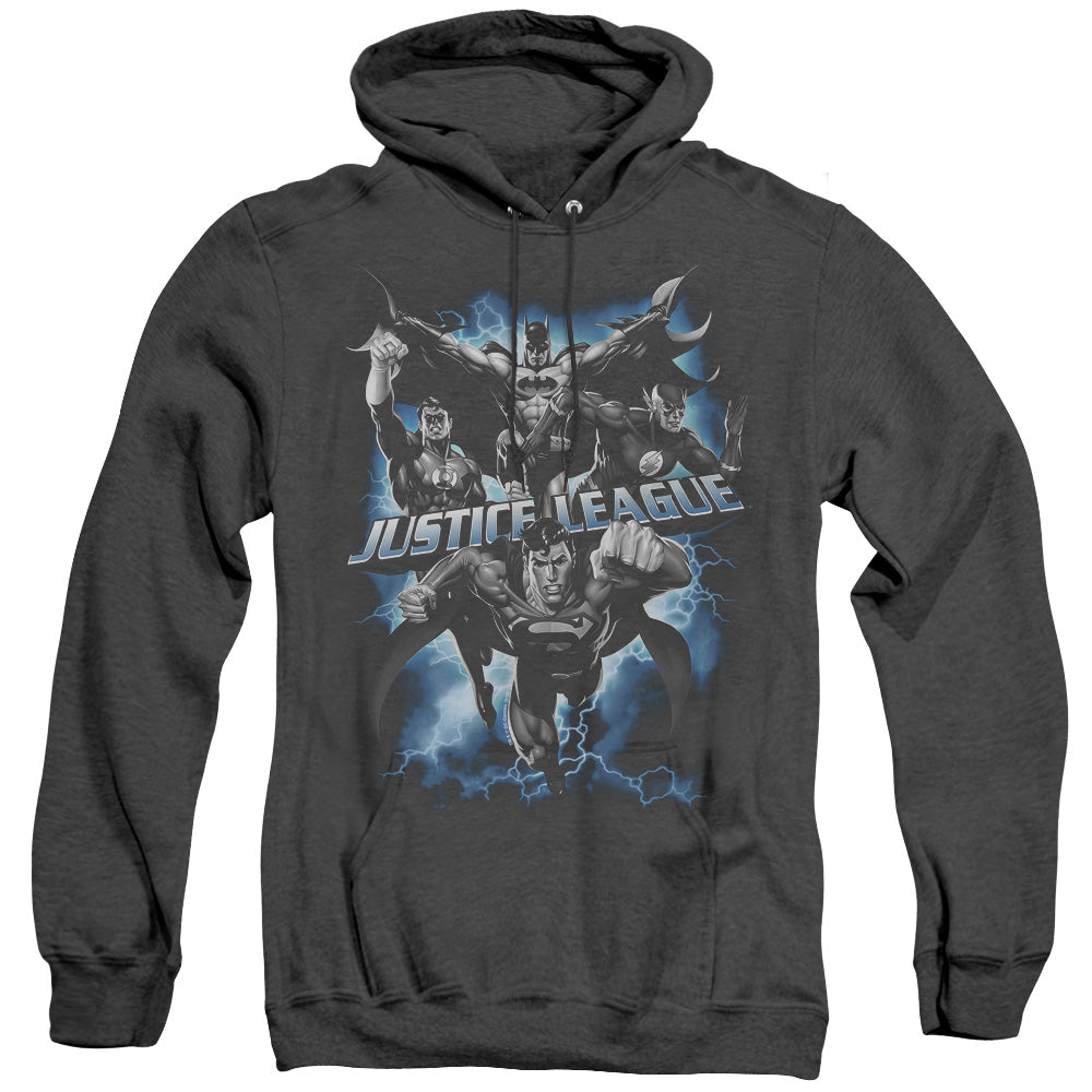 Justice League Of America Justice Storm Heather Mens Hoodie Black