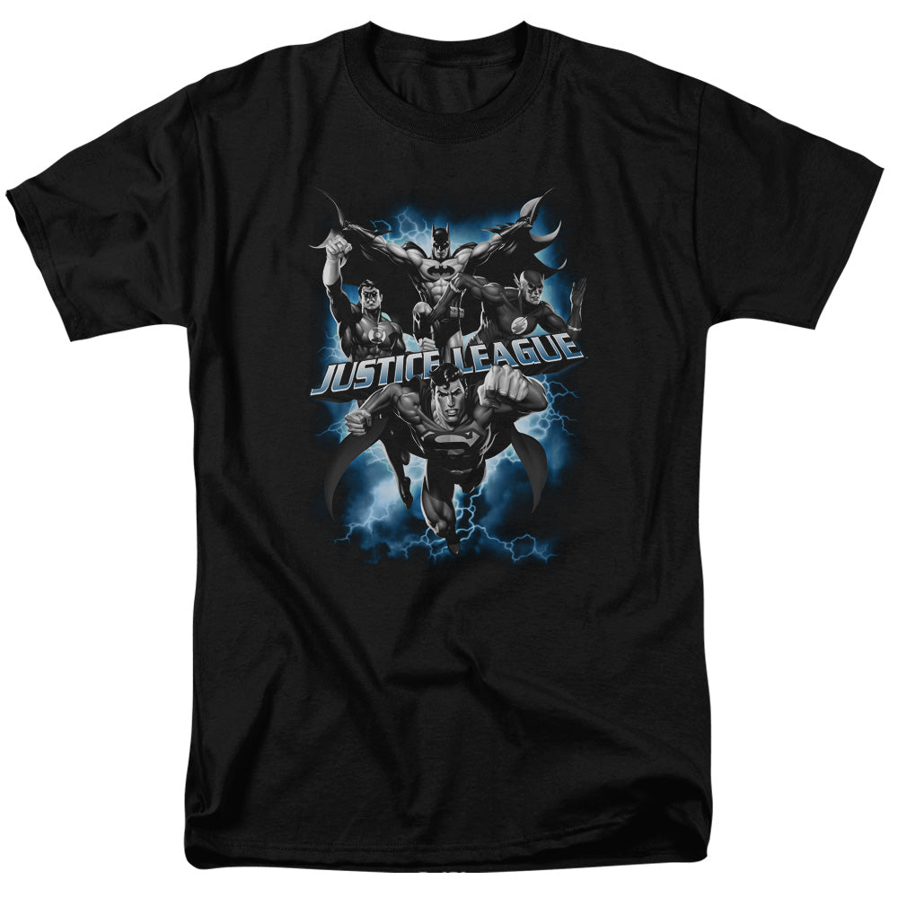 Justice League Of America Justice Storm Mens T Shirt Black