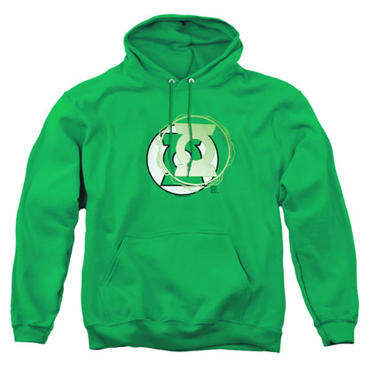 Justice League Of America Gl Energy Logo Mens Hoodie Kelly Green