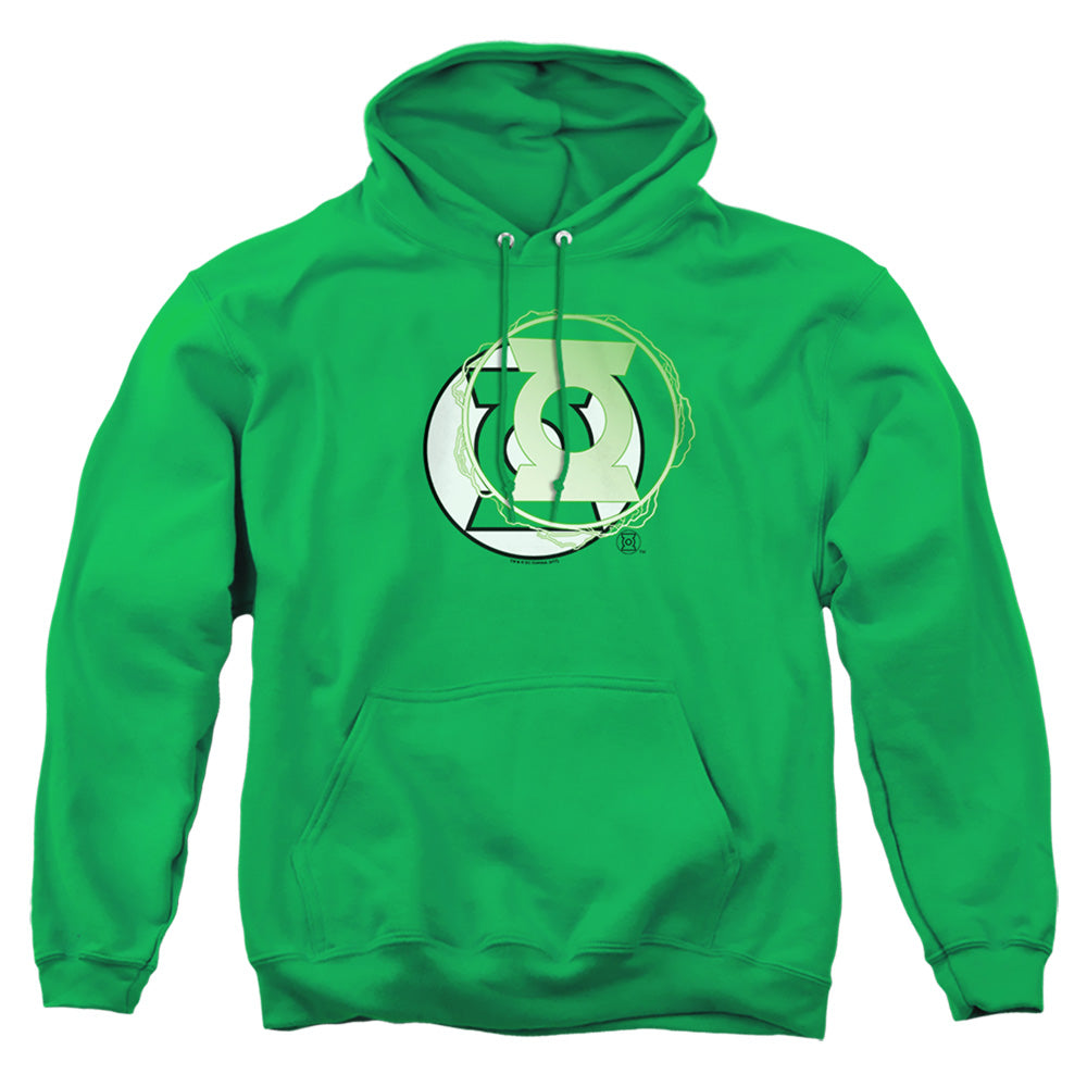 Justice League Of America Gl Energy Logo Mens Hoodie Kelly Green