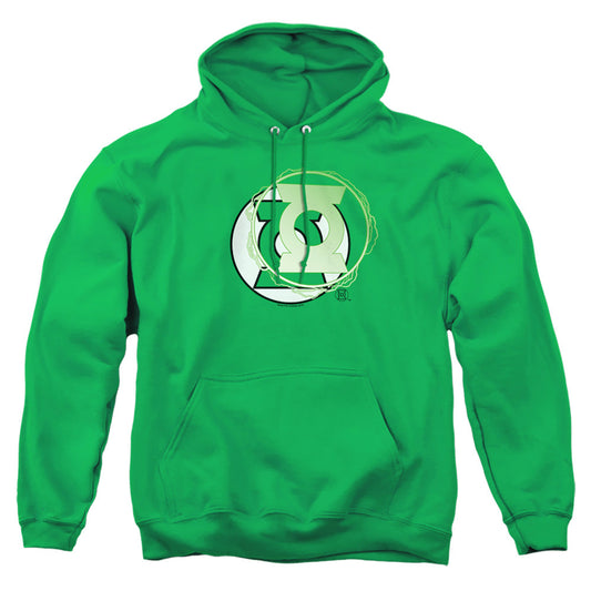 Justice League Of America Gl Energy Logo Mens Hoodie Kelly Green
