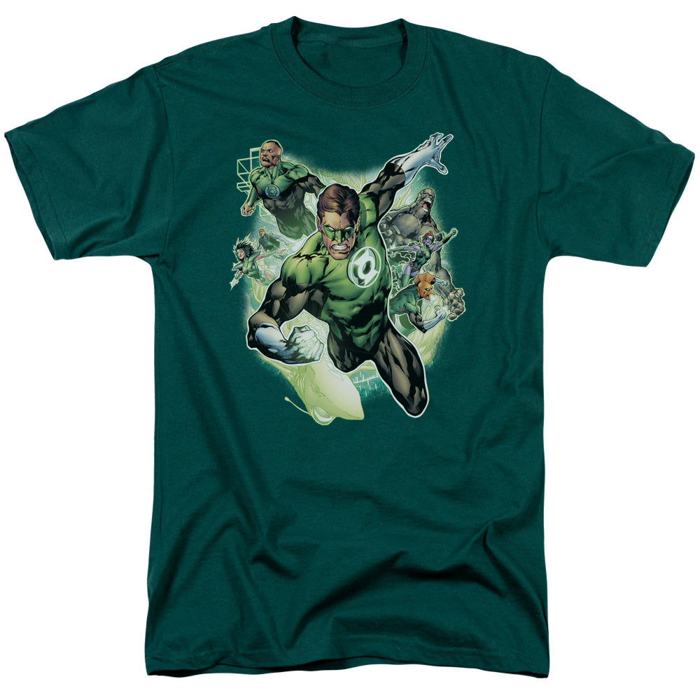 Justice League Of America Flying Corps Mens T Shirt Hunter Green
