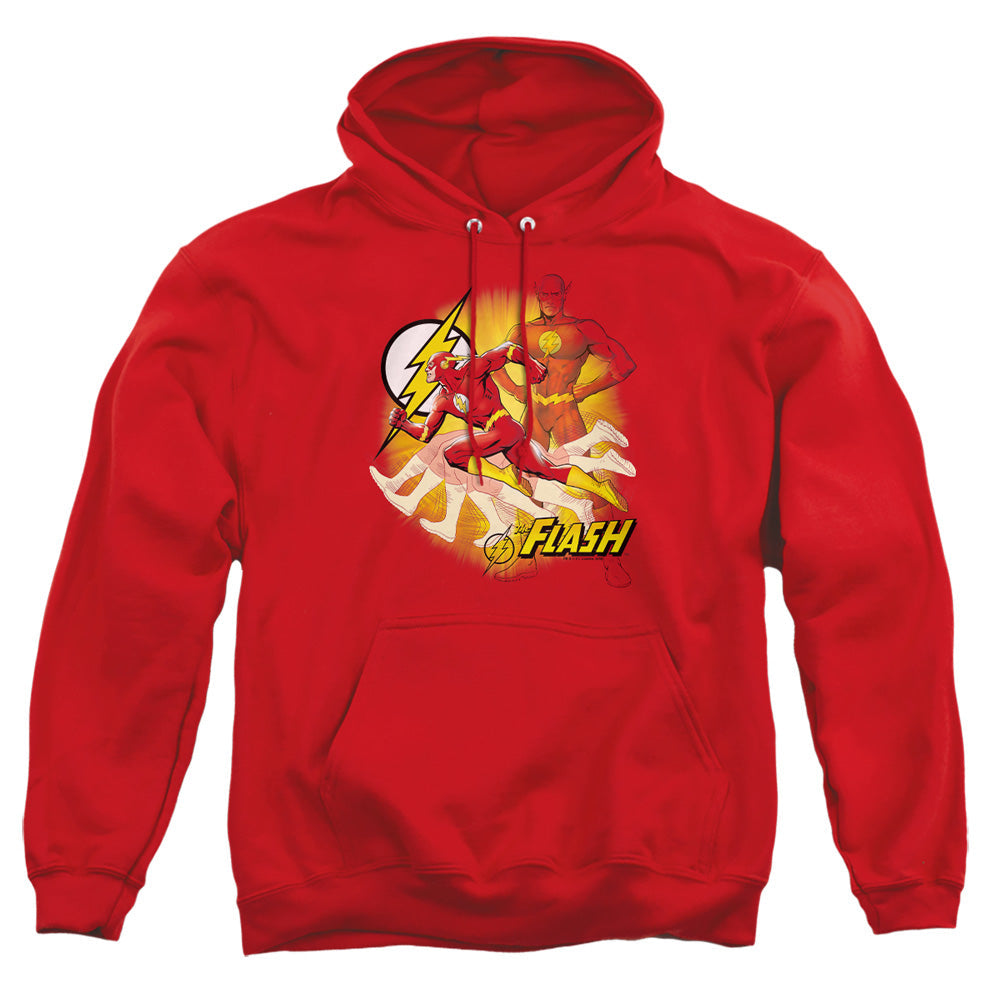 Justice League Of America Lightning Fast Mens Hoodie Red