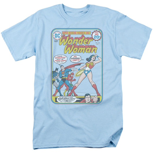 Justice League Of America Ww #212 Cover Mens T Shirt Light Blue