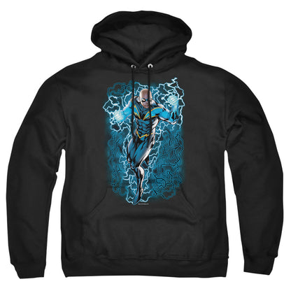 Justice League Of America Black Lightning Bolts Mens Hoodie Black