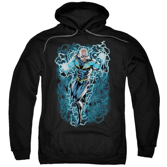 Justice League Black Lightning Bolts Mens Hoodie Black