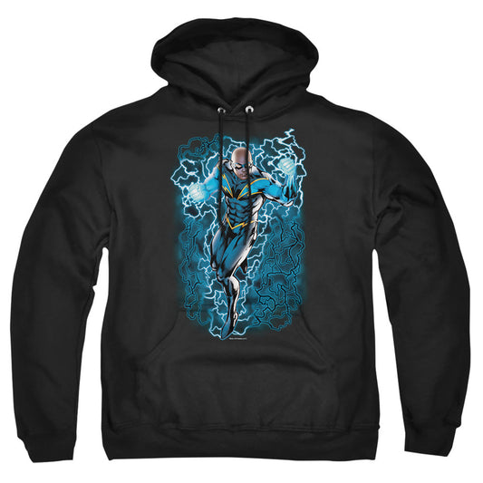 Justice League Of America Black Lightning Bolts Mens Hoodie Black