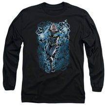 Load image into Gallery viewer, Jla Black Lightning Bolts Mens Long Sleeve Shirt Black Officially Licensed
