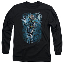 Load image into Gallery viewer, Jla Black Lightning Bolts Mens Long Sleeve Shirt Black Officially Licensed
