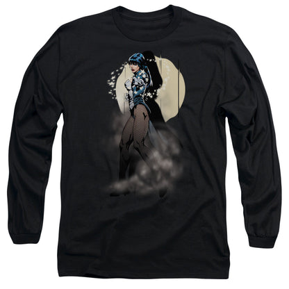 Jla Zatanna Illusion Mens Long Sleeve Shirt Black Officially Licensed