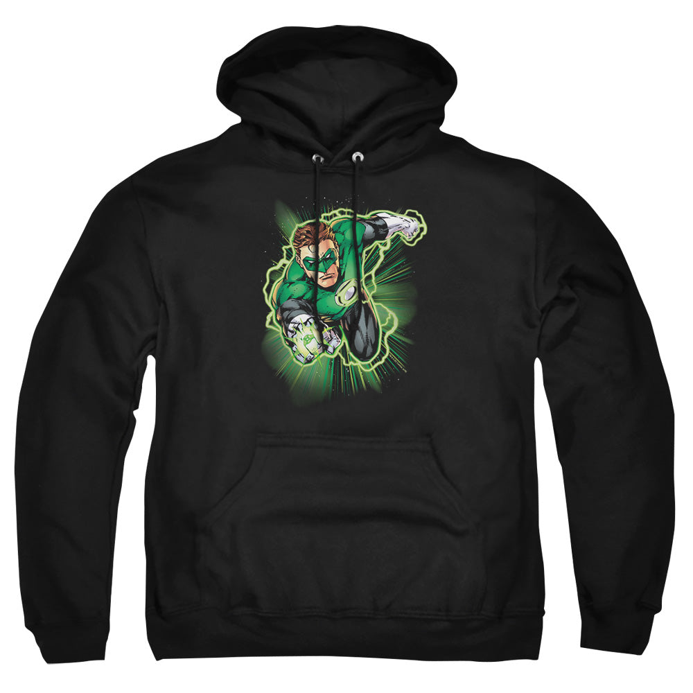 Justice League Of America Green Lantern Energy Mens Hoodie Black