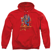 Load image into Gallery viewer, Justice League Of America Raise Your Fist Mens Hoodie Red
