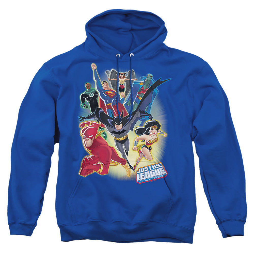 Justice League Of America Unlimited Mens Hoodie Royal Blue