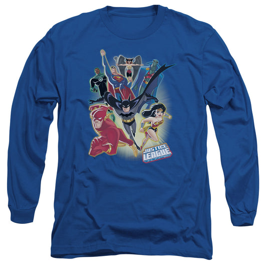 Jla Unlimited Mens Long Sleeve Shirt Royal Officially Licensed