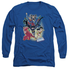 Load image into Gallery viewer, Justice League Of America Unlimited Mens Long Sleeve Shirt Royal Blue
