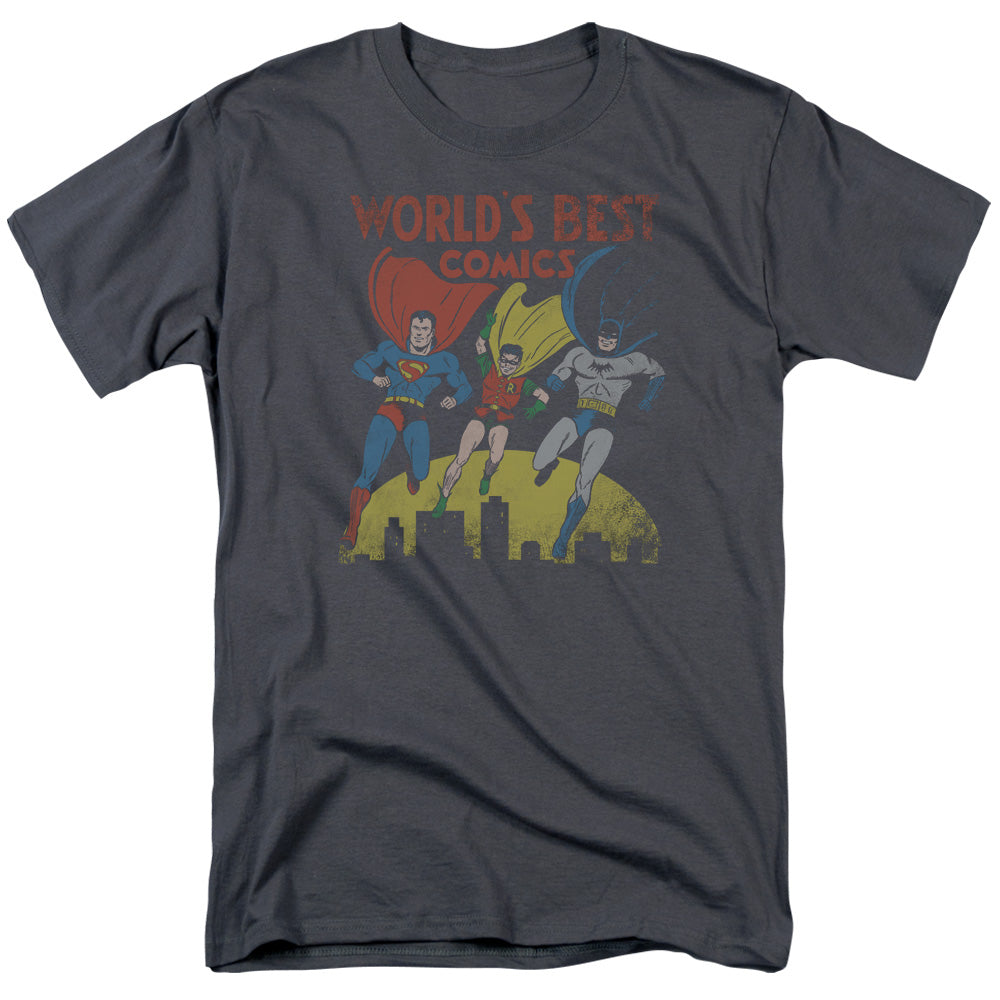 Justice League Of America Worlds Best Mens T Shirt Charcoal
