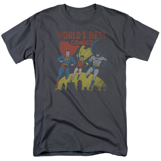 Justice League Of America Worlds Best Mens T Shirt Charcoal