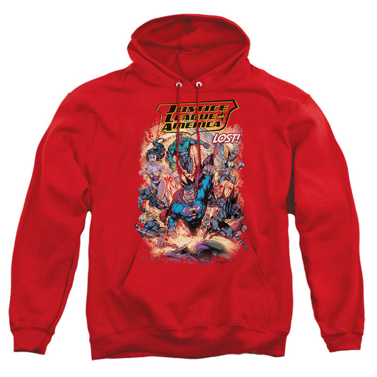 Justice League Of America Lost Mens Hoodie Red