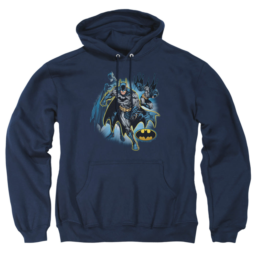 Justice League Of America Batman Collage Mens Hoodie Navy