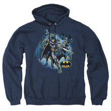 Load image into Gallery viewer, Justice League Of America Batman Collage Mens Hoodie Navy
