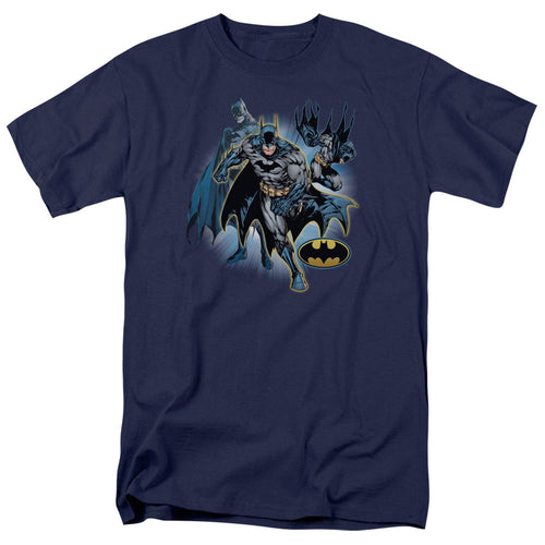 Justice League Batman Collage Mens T Shirt Navy Blue