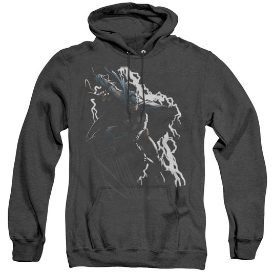 Justice League Of America Lighting Crashes Heather Mens Hoodie Black