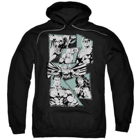 Justice League a Mighty League Mens Hoodie Black
