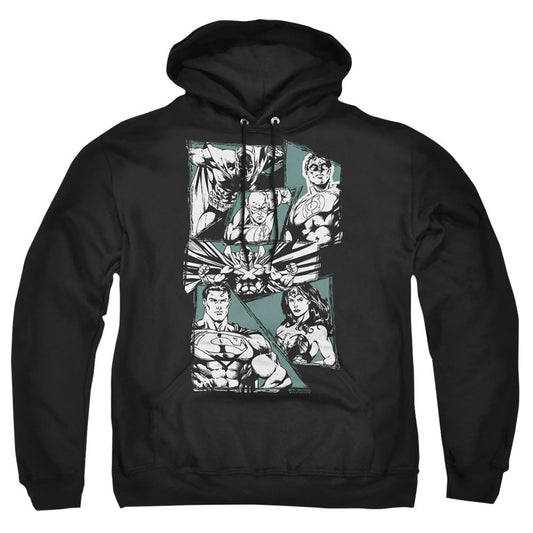 Justice League Of America A Mighty League Mens Hoodie Black