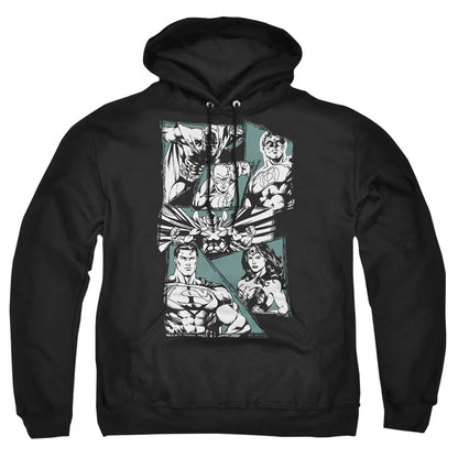 Justice League Of America A Mighty League Mens Hoodie Black
