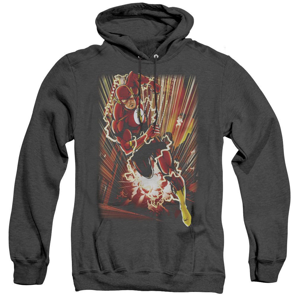 Justice League Of America Street Speed Heather Mens Hoodie Black