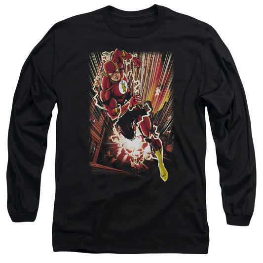 Justice League Street Speed Mens Long Sleeve Shirt Black